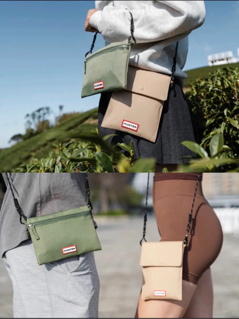 Hunter x Eva Air Olive Green Convertible Crossbody Bag with New Products